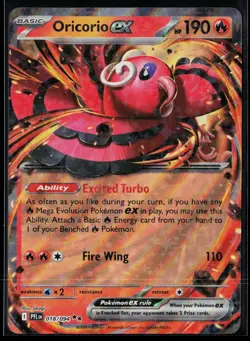 Oricorio ex 018/094 Double Rare Phantasmal Flames Pokemon NM - Image 1