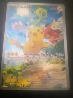 Pokemon Pikachu TCG Scarlet & Violet Promo #27 Full Art Holofoil - Image 3