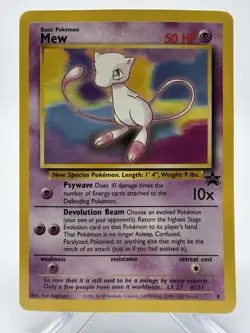 Pokemon Mew #8 Black Star Promo 8 Non Holo WOTC 1999-2000 Vintage - Image 1