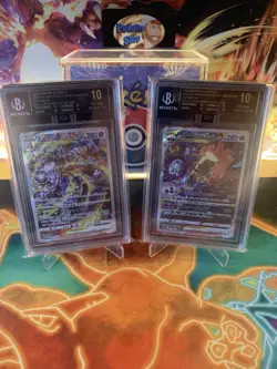Pokemon VSTAR Universe Charizard & Mewtwo Vstar BGS 10 Black Label + Diamond Set - Image 1