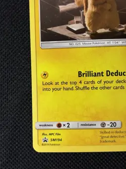 Pokemon TCG Detective Pikachu SM194 Promo Cosmo Holo NM - Image 5