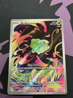 2025 Pokemon MEG EN-Mega Evolution Illustration Rare #133 Bulbasaur - NM IN HAND - Image 1