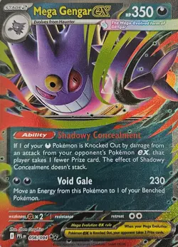 Pokemon TCG Mega Gengar EX 56/94 Phantasmal Flames Near Mint - Image 1