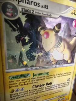 2008 POKEMON POP SERIES 1/17 AMPHAROS HOLO Heavily Played - Image 2