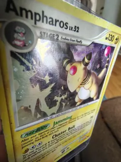 2008 POKEMON POP SERIES 1/17 AMPHAROS HOLO Heavily Played - Image 3