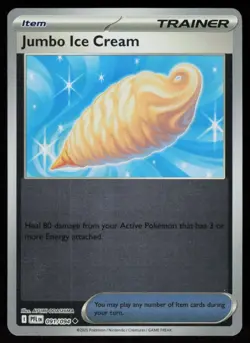 Jumbo Ice Cream 091/094 Uncommon Phantasmal Flames Pokemon Reverse Holo NM - Image 1