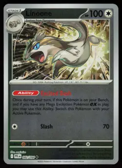 Linoone 082/094 Uncommon Phantasmal Flames Pokemon Reverse Holo Near Mint - Image 1