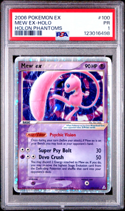 PSA 1 PR 2006 Pokemon EX Holon Phantoms Mew EX Holo Foil 100/110 - Image 1