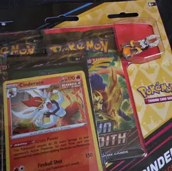 Pokemon Crown Zenith CINDERACE Pin Collection 3 Pack Blister FACTORY SEALED - Image 1