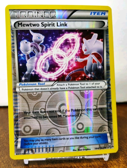POKEMON MEWTWO SPIRIT LINK 144/162 REVERSE HOLO TRAINER BREAKTHROUGH LP-NM - Image 1