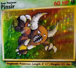 POKEMON PINSIR 9/64 HOLO RARE JUNGLE MP-HP - Image 3