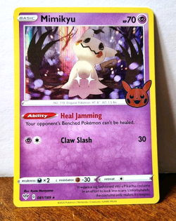 POKEMON MIMIKYU 081/189 HOLO RARE TRICK OR TRADE HALLOWEEN LP-NM - Image 1