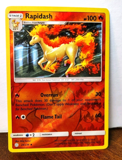 POKEMON RAPIDASH 24/236 REVERSE HOLO COSMIC ECLIPSE NM NEAR MINT - Image 1