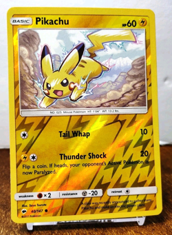 POKEMON PIKACHU 40/147 REVERSE HOLO BURNING SHADOWS LP - Image 1