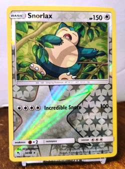 POKEMON SNORLAX 50/68 REVERSE HOLO RARE HIDDEN FATES LP-NM - Image 1