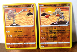 POKEMON HITMONLEE 094/202 & HITMONCHAN 095/202 REVERSE HOLOS SWORD & SHIELD - Image 1