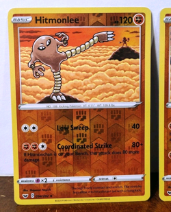 POKEMON HITMONLEE 094/202 & HITMONCHAN 095/202 REVERSE HOLOS SWORD & SHIELD - Image 2