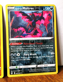 POKEMON BIRDS TRIO GALARIAN MOLTRES ZAPDOS ARTICUNO REVERSE HOLOS EVOLVING SKIES - Image 4