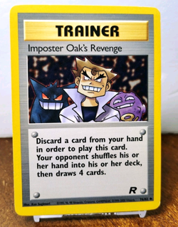POKEMON IMPOSTER OAKS REVENGE 76/82 TRAINER TEAM ROCKET MP-LP GENGAR - Image 1