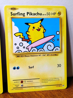 POKEMON FLYING PIKACHU 110/108 & SURFING PIKACHU 111/108 SECRET RARES EVOLUTIONS - Image 3