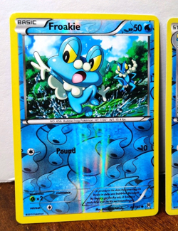 POKEMON FROAKIE 46/162 & FROGADIER 47/162 REVERSE HOLOS BREAKTHROUGH STORY ART - Image 2