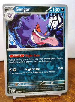 POKEMON GENGAR 057/091 REVERSE HOLO PALDEAN FATES NM NEAR MINT - Image 1