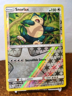 POKEMON SNORLAX 50/68 REVERSE HOLO RARE HIDDEN FATES NM NEAR MINT - Image 1