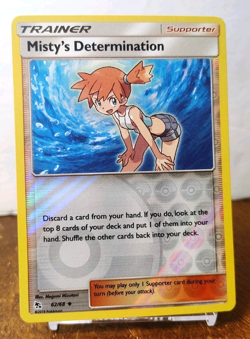 POKEMON MISTY'S DETERMINATION 62/68 REVERSE HOLO HIDDEN FATES NM NEAR MINT - Image 1