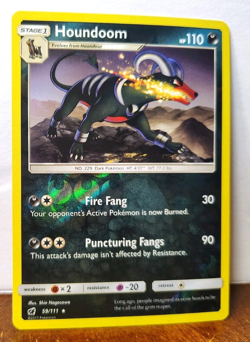 POKEMON HOUNDOOM 59/111 REVERSE HOLO RARE CRIMSON INVASION LP - Image 1