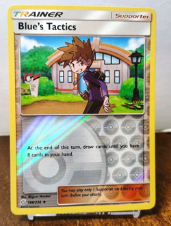 POKEMON BLUE'S TACTICS 188/236 REVERSE HOLO TRAINER UNIFIED MINDS LP - Image 1