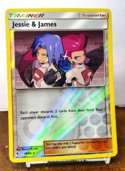 POKEMON JESSIE & JAMES 58/68 REVERSE HOLO RARE HIDDEN FATES LP-NM - Image 1