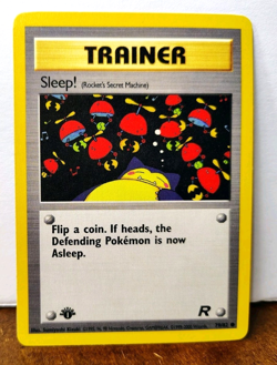 POKEMON SLEEP! 79/82 1ST EDITION TRAINER TEAM ROCKET LP SNORLAX - Image 1