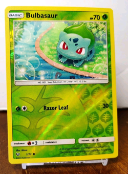 POKEMON BULBASAUR 1/73 REVERSE HOLO SHINING LEGENDS NM NEAR MINT - Image 1