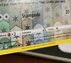 POKEMON EEVEE 125/203 REVERSE HOLO EVOLVING SKIES MP RAYQUAZA IN BACKGROUND - Image 5