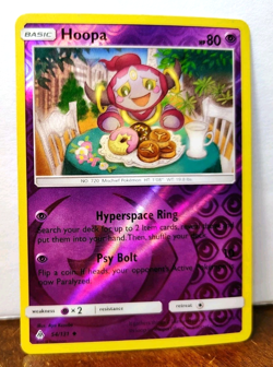 POKEMON HOOPA 54/131 REVERSE HOLO FORBIDDEN LIGHT LP GREAT ART - Image 1