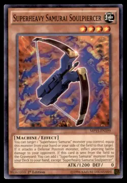 Yu Gi Oh! SUPERHEAVY SAMURAI SOULPIERCER MP15 EN199 MP15 1st Edition Regular - Image 1