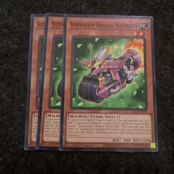 Yu-gi-oh! TCG 3x Superheavy Samurai Motorbike CYAC-EN003 YUGIOH! machine NM - Image 1