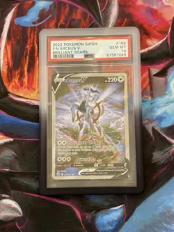 2022 Pokemon SWSH Brilliant Stars #166 Arceus V PSA 10 Alternate Full Art Card - Image 1
