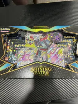Pokemon TCG Shining Fates Premium Collection Shiny Dragapult VMAX Error BoxU - Image 1
