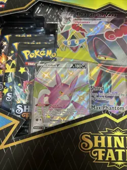 Pokemon TCG Shining Fates Premium Collection Shiny Dragapult VMAX Error BoxU - Image 3