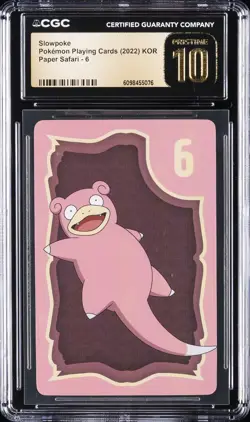 2022 POKEMON PLAYING CARDS: KOREAN PAPER SAFARI #6 SLOWPOKE CGC 10 PRISTINE - Image 1