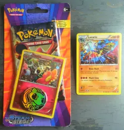 [2] XY Steam Siege FLOETTE Blister Pack & LUCARIO Holo (Card Only) Pokemon - Image 1