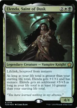 Elenda, Saint of Dusk FOIL 119 FDN Foundations NM - Image 1