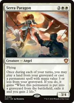 1 x Serra Paragon - Commander: Secrets of Strixhaven - NM-Mint - MTG - Image 1