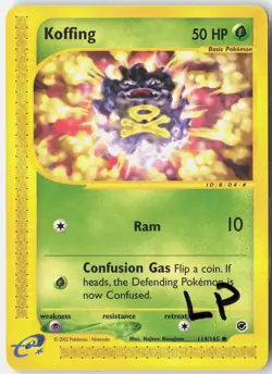 Koffing 114/165 Common Expedition Base Set Pokemon Lightly Played - Image 1