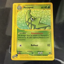 Metapod 87/165 Uncommon Pokemon TCG Expedition Base Set NM Condition - Image 1