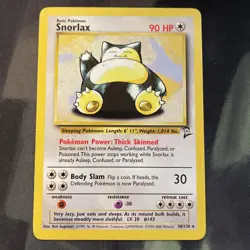 Snorlax 30/130 Base Set 2 Rare WoTC 1999 Pokemon Vintage TCG Card NM - Image 1