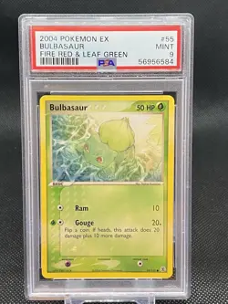 2004 Pokemon EX Fire Red Leaf Green Bulbasaur 55/112 PSA 9 MINT - Image 1