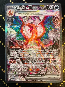 2023 Pokemon Obsidian Flames Ultra Rare Holo Full Art Charizard ex 223/197 - Image 3