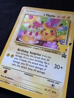 Pokemon _____’s Pikachu 24 Celebrations Classic Collection Holo NM - Image 2